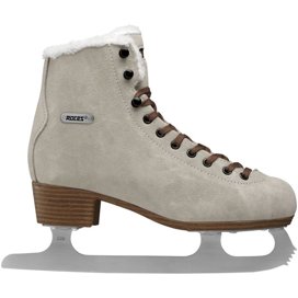 Roces Suede Eco-Fur Beige-Brown Figure Skates 450702 00001